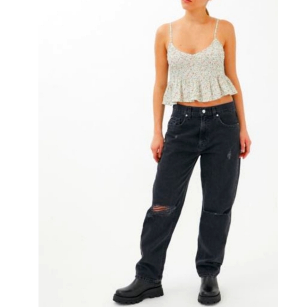 BDG Urban Outfitters Women 27 Mid Rise Boyfriend Baggy Jeans Black New No Tags
